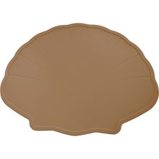 tgm 兒童貝殼造型矽膠餐墊, CHOCOLATE, 1個