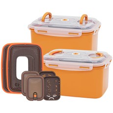 이지앤프리 황토누름독 스마트 김치통 10L 2P + 2in1 누름이 2P, 2개