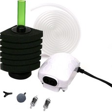 amazon 水族氣泡發生器YZ-B2+海綿過濾器SF2891套組, 1套
