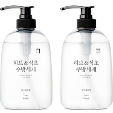 살림백서 허브 앤 식초 주방세제 라즈베리향, 2개, 750ml