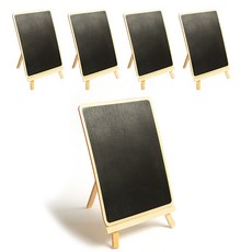 Life Sweet多用途木質迷你黑板架木質備忘錄板 方形 5個, Wood(square)
