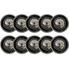고급 큐빅 진주 보석 스마트 단추 18mm, 니켈블랙, 10개 10개, 니켈블랙