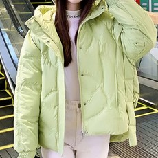 메이첼 여성용 컬러풀 프래가 캐주얼 숏 패딩 01678