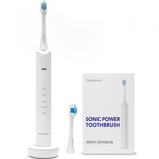 덴탈퓨어 음파 전동칫솔 본체 + 칫솔모 2p + 충전 크래들 세트, DT-ET100, 1개