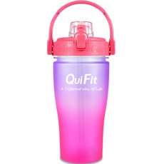QUIFIT Health Tritan 彩虹搖搖瓶 Q11, 玫瑰, 1L
