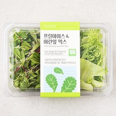 팜에이트 무농약 인증 프릴아이스 & 어린잎 믹스, 100g, 1개