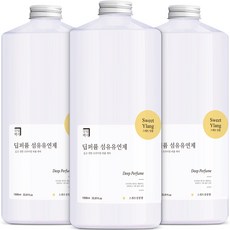 살림백서 딥퍼퓸 섬유유연제 스위트일랑향 본품, 1L, 3개