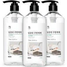 살림백서 딥클린 주방세제 그린허브향, 750ml, 3개