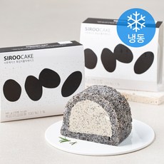 시루케이크 흑임자 롤떡케이크 (냉동), 145g, 2개