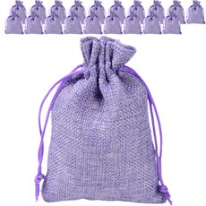 마켓감성 린넨 끈주머니 15 x 20, 20개, 연보라