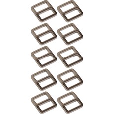 납작 끈조절 버클 20mm, 실버, 10개