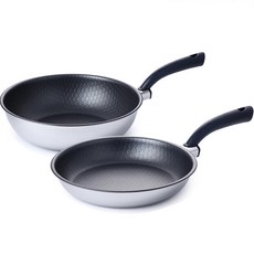 알텐바흐 인덕션 헥사 통5중 스텐 프라이팬 세트 2개, 혼합색상, 프라이팬 28cm + 궁중팬 28cm, 1세트