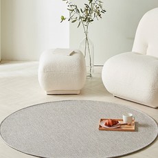 털날림없는 플레인 사이잘룩 러그 거실 카페트 원형
