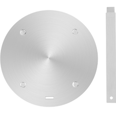 로이윙 스테인리스 가열 원형 인덕션 플레이트 24cm + 그립 세트, 실버, 1세트