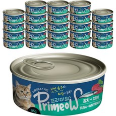 프리미요 고양이 간식캔 85g, 참치 + 치어 혼합맛, 24개