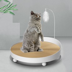  큐러스펫 고양이 원형 스크래쳐 L 49cm, 혼합색상, 1개 