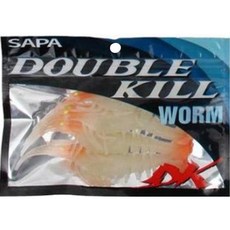 더블킬 싸파 리얼 새우 프로팅 웜 135mm, 옐로우헤드, 14.5g