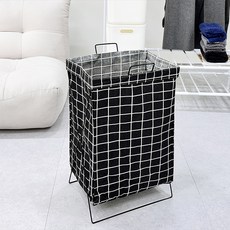 마메 패브릭 빨래 바구니 50L, 블랙