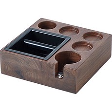 칼딘 포터필터 탬퍼 홀더 커피 찌꺼기통 올인원 월넛 멀티 넉박스 58mm, 혼합색상, 1개