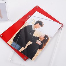 리앤베르 아크릴 컬러 인테리어 미니액자, 레드, 1개