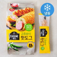 퀴진 고추바삭 핫도그 (냉동), 425g, 1개