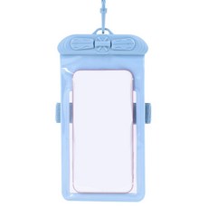 하이어리 이중 방수 수중 핸드폰 케이스, 그레이블루, 1개