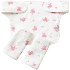맘스네이처 유아용 아기띠 침받이 2p + 침패드 세트, 러블리, 1세트