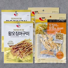 정화식품 왕오징어구이 40g x 2p + 오징어는 땅콩을 좋아해 40g x 2p 세트, 1세트