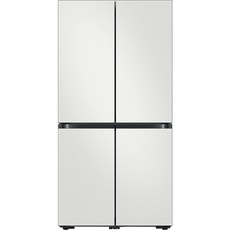 삼성전자 비스포크 4도어 냉장고 메탈 875L 방문설치, 코타 화이트(상단), 코타 화이트(하단),