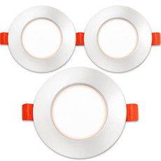 LED 다운라이트 7.62cm 4W 매입등, 화이트 + 전구색, 3개