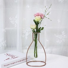 생화 한송이 꽃 플라워오브제 코르코제 + 카네이션 세트, 핑크, 1세트