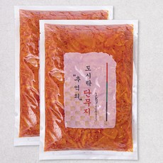 추억의 도시락 단무지, 1kg, 2개