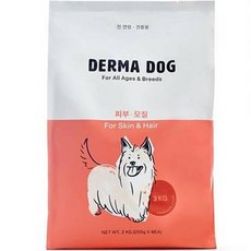더마독 가수분해 단백질 강아지 애견 연어 오리 건강사료, 피부/털, 3kg, 1개