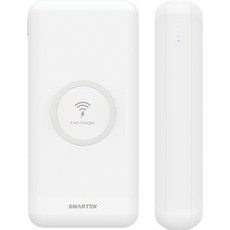 스마텍보조배터리 스마텍 유무선 고속충전 보조배터리 20000mAh STPB-QW20 화이트