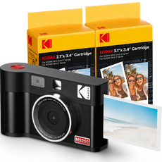 코닥 미니샷 2 ERA 폴라로이드 카메라 MS200 + 카트리지 30p x 2개 세트, MS200(블랙), 1세트
