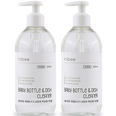 하이비 젖병 식기세정제 액상 용기 무향, 2개, 500ml