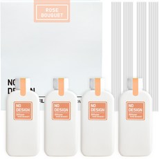 노디자인디퓨저 150m x 4p + 리드스틱 20p 세트, 로즈부케, 1개, 150ml