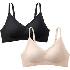 Aripple 女款無痕無鋼圈可調式內衣 2件組