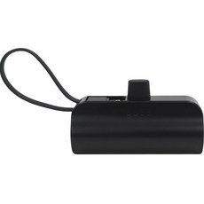 로롬 도킹형 C타입 / 8핀 듀얼 미니 보조배터리 4500mAh, LR-PB01, 블랙