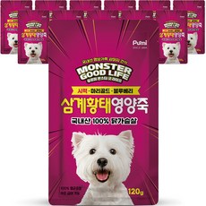 푸르미 강아지 몬스터 굿 라이프 영양죽, 삼계황태, 120g, 12개