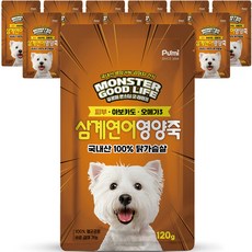 푸르미 강아지 몬스터 굿 라이프 영양죽, 삼계연어, 120g, 12개