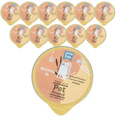 고양이 펫파운드 미니 캔 간식 12p, 연어 + 닭고기 + 참돔, 600g, 1개 50g, 1개, 연어 + 닭고기 + 참돔