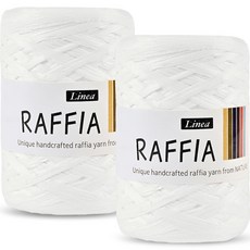 니뜨 라피아 뜨개실 40g, 436 화이트, 2개 436 화이트, 2개