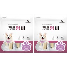 헬로도기 강아지 멍바 황태 + 껍질 15p, 300g, 2개 - 멍쫀