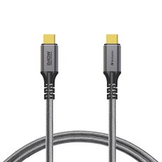 버바팀 240W USB4 C to C 초고속 충전 케이블 PD3.1 썬더볼트3 E-mark PPS 5A, 200cm, 블랙, 1개