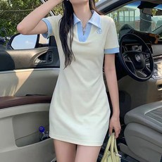 마켓에이 여성용 파스텔 키치 미니원피스