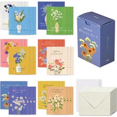 모노라이크 Olivia’s Flowers Ver.2 데이바이데이 카드 12종 x 3p + 봉투 36p + 스티커 36p 세트, 혼합색상, 1세트