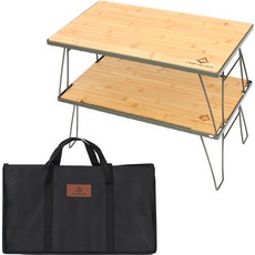 캠프빌리지 캠핑 선반 쉘프 테이블 2p + 상판 + 하판 + 보관가방 세트,