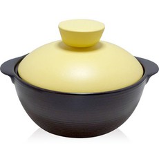 해피정코리아 버블 뚝배기 옐로우 2호, 1개, 전체높이 13cm x 냄비지름 18cm