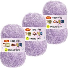 yarna 대용량 고급 수세미 뜨개실 100g, 132 파스텔보라, 3개